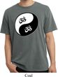 Mens Yoga Shirt Yin Yang AUM Pigment Dyed Tee T-Shirt
