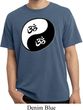 Mens Yoga Shirt Yin Yang AUM Pigment Dyed Tee T-Shirt