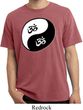 Mens Yoga Shirt Yin Yang AUM Pigment Dyed Tee T-Shirt