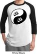 Mens Yoga Shirt Yin Yang AUM Raglan Tee T-Shirt