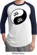 Mens Yoga Shirt Yin Yang AUM Raglan Tee T-Shirt