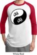 Mens Yoga Shirt Yin Yang AUM Raglan Tee T-Shirt