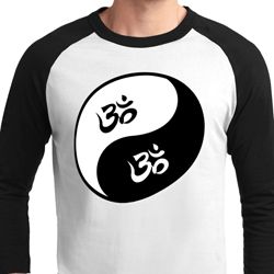 Mens Yoga Shirt Yin Yang AUM Raglan Tee T-Shirt Mens Yoga Shirt Yin Yang AUM Raglan Tee T-Shirt