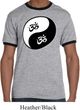 Mens Yoga Shirt Yin Yang AUM  Ringer Tee T-Shirt