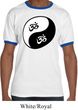 Mens Yoga Shirt Yin Yang AUM  Ringer Tee T-Shirt