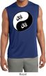 Mens Yoga Shirt Yin Yang AUM Sleeveless Moisture Wicking Tee T-Shirt
