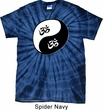 Mens Yoga Shirt Yin Yang AUM Spider Tie Dye Tee T-shirt