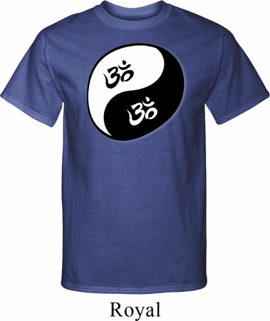 Mens Yoga Shirt Yin Yang AUM Tall Tee T-Shirt