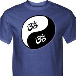 Mens Yoga Shirt Yin Yang AUM Tall Tee T-Shirt Mens Yoga Shirt Yin Yang AUM Tall Tee T-Shirt