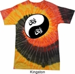Mens Yoga Shirt Yin Yang AUM Tie Dye Tee T-shirt