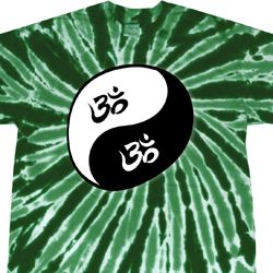 Mens Yoga Shirt Yin Yang AUM Twist Tie Dye Tee T-shirt Mens Yoga Shirt Yin Yang AUM Twist Tie Dye Tee T-shirt