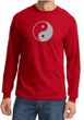 Mens Yoga Shirt Yin Yang Big Print Meditation Long Sleeve Shirt