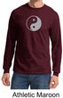 Mens Yoga Shirt Yin Yang Big Print Meditation Long Sleeve Shirt