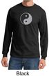 Mens Yoga Shirt Yin Yang Big Print Meditation Long Sleeve Shirt