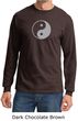 Mens Yoga Shirt Yin Yang Big Print Meditation Long Sleeve Shirt