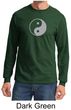 Mens Yoga Shirt Yin Yang Big Print Meditation Long Sleeve Shirt