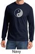Mens Yoga Shirt Yin Yang Big Print Meditation Long Sleeve Shirt