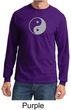 Mens Yoga Shirt Yin Yang Big Print Meditation Long Sleeve Shirt