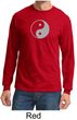 Mens Yoga Shirt Yin Yang Big Print Meditation Long Sleeve Shirt