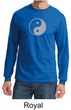 Mens Yoga Shirt Yin Yang Big Print Meditation Long Sleeve Shirt