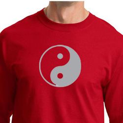 Mens Yoga Shirt Yin Yang Big Print Meditation Long Sleeve Shirt Mens Yoga Shirt Yin Yang Big Print Meditation Long Sleeve Shirt