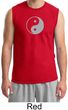 Mens Yoga Shirt Yin Yang Big Print Meditation Muscle Shirt