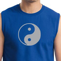 Mens Yoga Shirt Yin Yang Big Print Meditation Muscle Shirt Mens Yoga Shirt Yin Yang Big Print Meditation Muscle Shirt