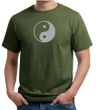 Mens Yoga Shirt Yin Yang Big Print Meditation Organic T-shirt
