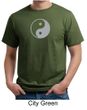 Mens Yoga Shirt Yin Yang Big Print Meditation Organic T-shirt