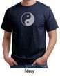 Mens Yoga Shirt Yin Yang Big Print Meditation Organic T-shirt