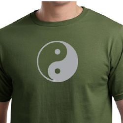 Mens Yoga Shirt Yin Yang Big Print Meditation Organic T-shirt Mens Yoga Shirt Yin Yang Big Print Meditation Organic T-shirt