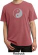 Mens Yoga Shirt Yin Yang Big Print Meditation Pigment Dyed T-shirt