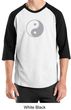 Mens Yoga Shirt Yin Yang Big Print Meditation Raglan Shirt