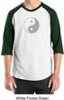 Mens Yoga Shirt Yin Yang Big Print Meditation Raglan Shirt
