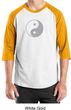 Mens Yoga Shirt Yin Yang Big Print Meditation Raglan Shirt
