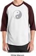 Mens Yoga Shirt Yin Yang Big Print Meditation Raglan Shirt