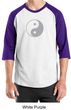 Mens Yoga Shirt Yin Yang Big Print Meditation Raglan Shirt