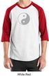 Mens Yoga Shirt Yin Yang Big Print Meditation Raglan Shirt