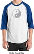 Mens Yoga Shirt Yin Yang Big Print Meditation Raglan Shirt