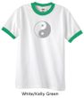 Mens Yoga Shirt Yin Yang Big Print Meditation Ringer Shirt