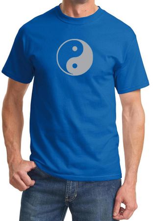 Mens Yoga Shirt Yin Yang Big Print Meditation T-shirt