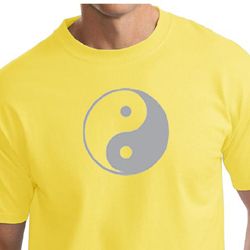 Mens Yoga Shirt Yin Yang Big Print Meditation Tall T-shirt Mens Yoga Shirt Yin Yang Big Print Meditation Tall T-shirt