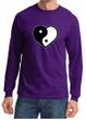Mens Yoga Shirt Yin Yang Heart Long Sleeve Tee T-Shirt
