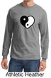 Mens Yoga Shirt Yin Yang Heart Long Sleeve Tee T-Shirt