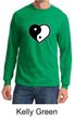 Mens Yoga Shirt Yin Yang Heart Long Sleeve Tee T-Shirt
