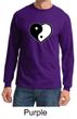 Mens Yoga Shirt Yin Yang Heart Long Sleeve Tee T-Shirt