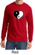 Mens Yoga Shirt Yin Yang Heart Long Sleeve Tee T-Shirt