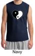 Mens Yoga Shirt Yin Yang Heart Muscle Tee T-Shirt