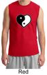 Mens Yoga Shirt Yin Yang Heart Muscle Tee T-Shirt