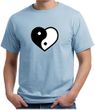 Mens Yoga Shirt Yin Yang Heart Organic Tee T-Shirt